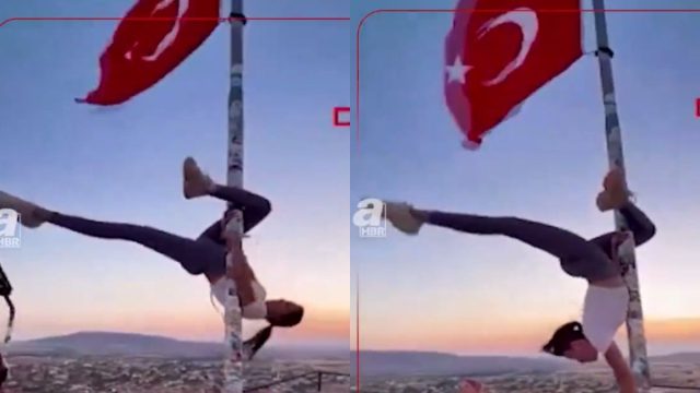 Σάλος στην Τουρκία: Τουρίστρια χορεύει pole dancing σε στύλο με την σημαία – Αναζητείται για να διωχθεί