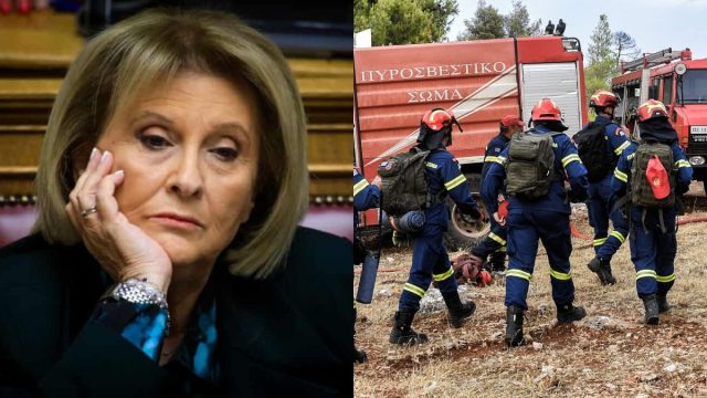 «Να κάτσει στο κλιματιστικό της και να πιει τον καφέ της»: Οι πυροσβέστες απαντούν στις εξοργιστικές δηλώσεις της Βούλτεψη