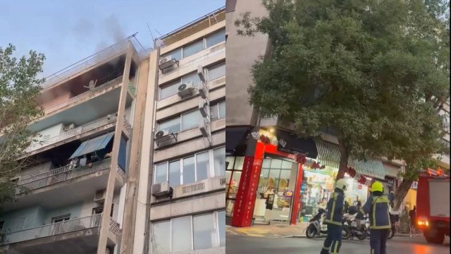 Φωτιά σε διαμέρισμα στην Αχαρνών – Σε εξέλιξη επιχείρηση απεγκλωβισμού