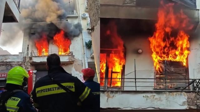 Συναγερμός στον Κολωνό: Πυρκαγιά σε εγκαταλελειμμένο κτίριο – Σε εξέλιξη επιχείρηση απεγκλωβισμού ενός ατόμου