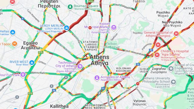 Κίνηση 17/09: Κυκλοφοριακό χάος στην Αττική – Μποτιλιάρισμα σε Κηφισό, Μεσογείων και Κηφισίας