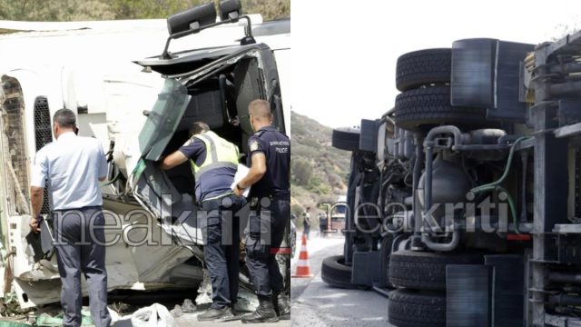 Τραγωδία στην Κρήτη: Νεκρός σε τροχαίο 25χρονος οδηγός φορτηγού που εγκλωβίστηκε