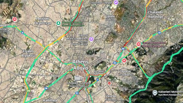 Live η κίνηση 11/09: «Σημειωτόν» οι οδηγοί στο κέντρο της Αθήνας – Καθυστερήσεις στην Αττική Οδό