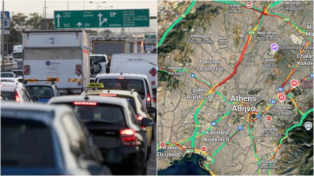 Live η κίνηση 24/09: Χάος στους δρόμους – Μποτιλιαρισμένος ο Κηφισός