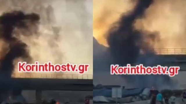 Φωτιά σε νταλίκα στην Αθηνών – Κορίνθου: Διακοπή κυκλοφορίας και στα δύο ρεύματα – Τρεις τραυματίες