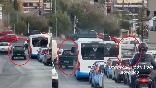 Καμία οδηγική παιδεία: Τύπος στο Ηράκλειο προσπερνάει 10 αυτοκίνητα στο φανάρι και φεύγει με κόκκινο!
