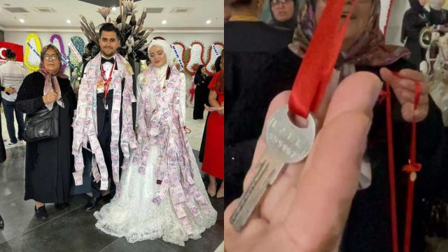 Viral η Τουρκάλα γιαγιά: Χρύσωσε τον εγγονό της στον γάμο του – Χρήματα, σπίτι, αυτοκίνητο και χωράφι