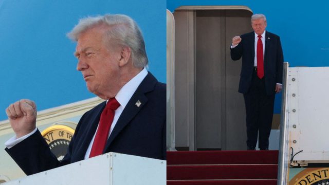 Έφτασε στο Ισραήλ ο Ντόναλντ Τραμπ – Με υψωμένη γροθιά και λέγοντας «ευχαριστώ»