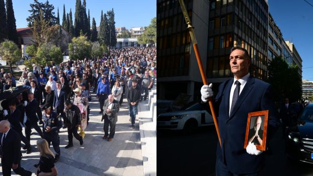 Στο Α’ Νεκροταφείο η σορός του Διονύση Σαββόπουλου: Η συγκίνηση με τη «Συννεφούλα» και τα χειροκροτήματα των ανθρώπων