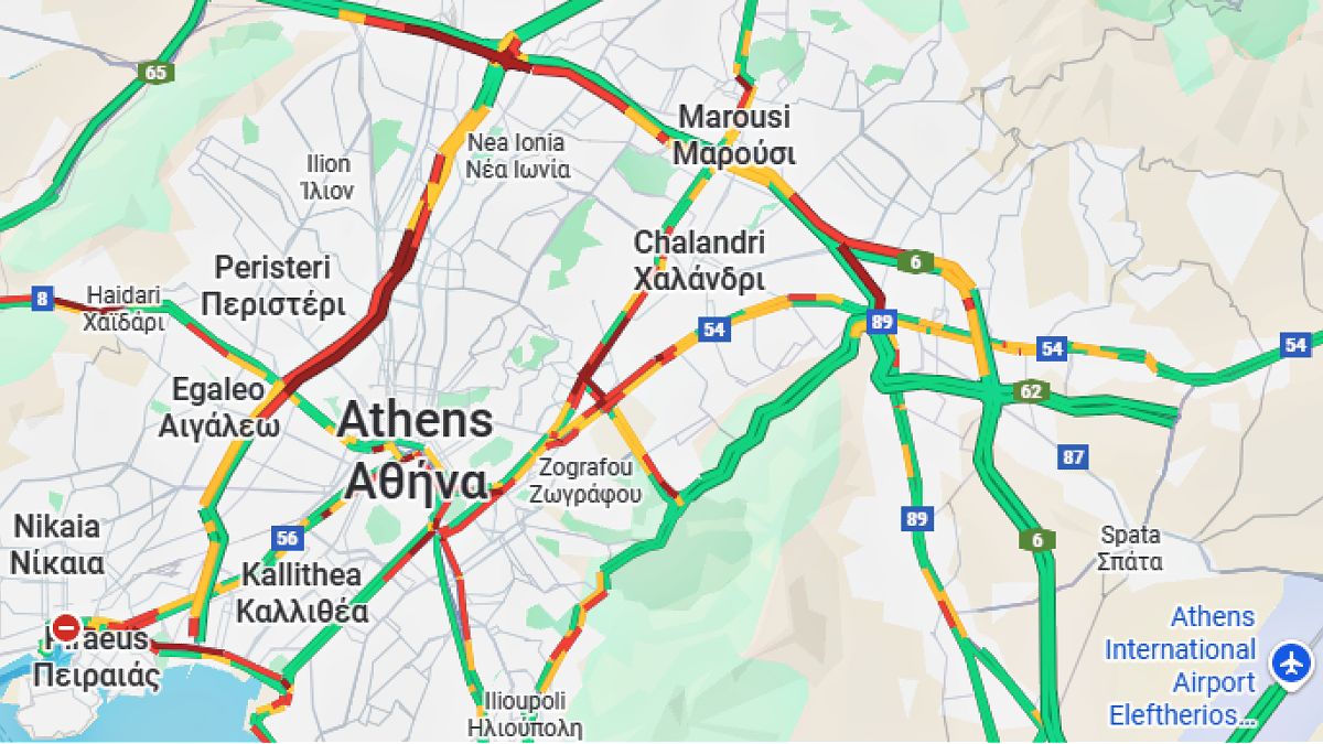 Κίνηση 24/10: Ζόρικο πρωινό σε Κηφισό, Αττική Οδό και κέντρο – Ποιους δρόμους να αποφύγετε