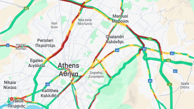 Κίνηση 29/10: Προβλήματα ξανά στους δρόμους της Αθήνας – 20λεπτες καθυστερήσεις στην Αττική Οδό