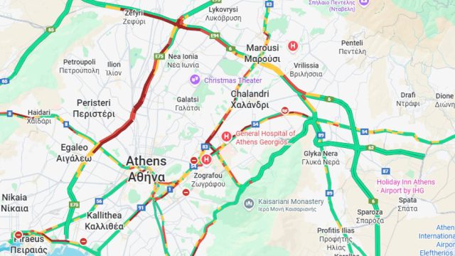 Κίνηση 8/10: «Ασφυκτιά» ο Κηφισός – Δείτε πού αλλού υπάρχουν καθυστερήσεις