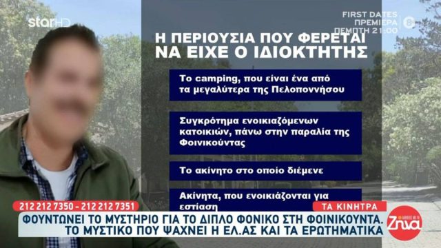 Φοινικούντα: «Ο δράστης ήταν ανοιχτόχρωμος και ξανθός», λέει ο ανιψιός – Ποιοι είναι οι κληρονόμοι της περιουσίας του θύματος