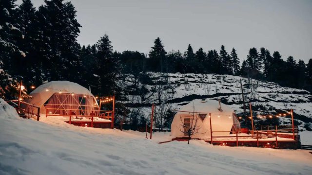 Ανακάλυψε το Mountain Tea Glamping – Νύχτες με άρωμα ξύλου και θέα στα αστέρια