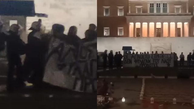 Πανό στον Άγνωστο Στρατιώτη άνοιξαν μέλη του «Ρουβίκωνα»: «Ο νόμος θα ακυρωθεί στην πράξη»
