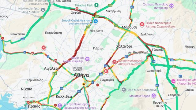 Κίνηση 11/11: Ουρές σε Κηφισό, Χαϊδάρι και Πειραιά – Καθυστερήσεις στην Αττική Οδό