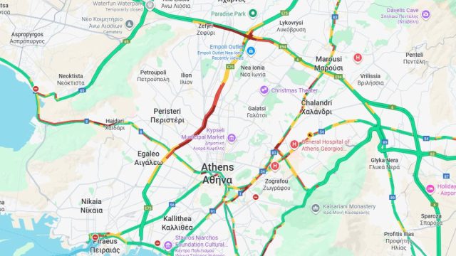 Κίνηση 12/11: Κομφούζιο στους δρόμους – Ουρές από νωρίς σε Κηφισό, Κηφισίας και κέντρο