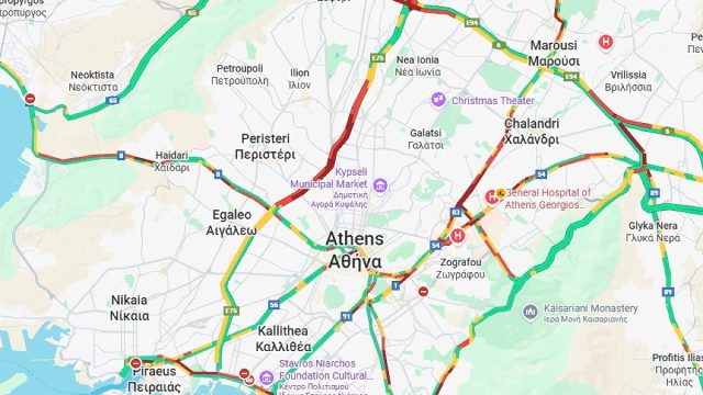 Κίνηση 13/11: Κυκλοφοριακό χάος σε Κηφισό, Κηφισίας, Μεσογείων και Αττική οδό