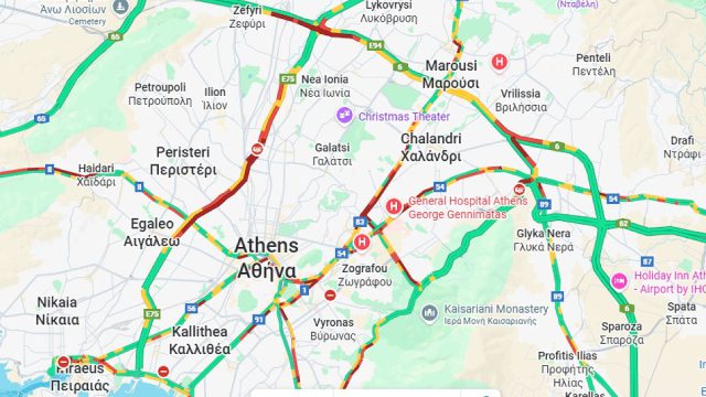 Κίνηση 20/11: Κομφούζιο στους δρόμους της Αττικής – Στο «κόκκινο» Κηφισός, Κηφισίας, Συγγρού και Μεσογείων
