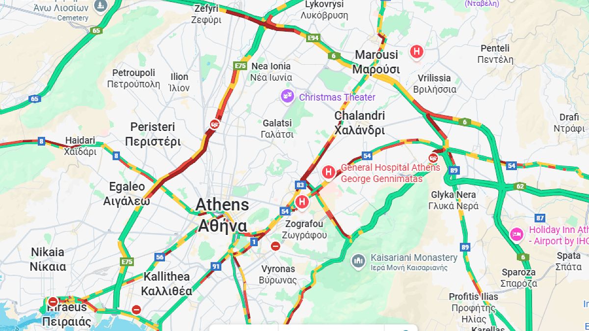 Κίνηση 20/11: Κομφούζιο στους δρόμους της Αττικής – Στο «κόκκινο» Κηφισός, Κηφισίας, Συγγρού και Μεσογείων