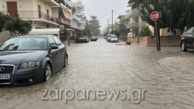 Η κακοκαιρία «σαρώνει» την Κρήτη: Δρόμοι… ποτάμια σε Ηράκλειο και Χανιά