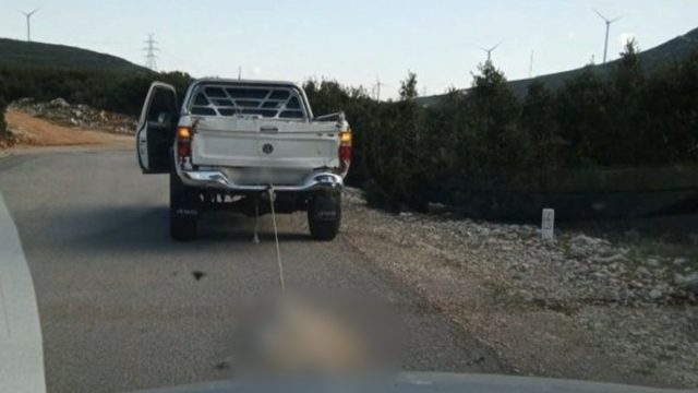 Κτηνωδία στη Βοιωτία: Αγροτικό έσερνε σκύλο, δεμένο στον προφυλακτήρα
