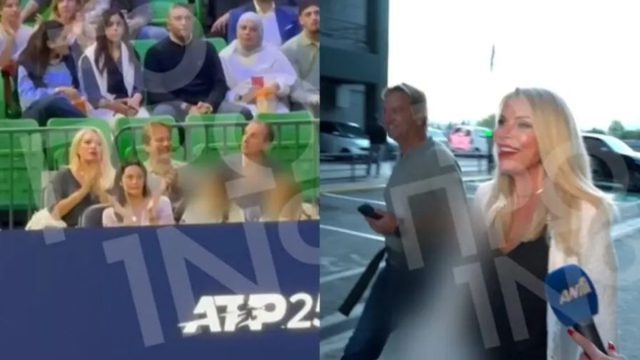 Ελένη Μενεγάκη και Ματέο Παντζόπουλος στο γήπεδο: Ποια η αντίδρασή τους όταν πλησίασε η κάμερα