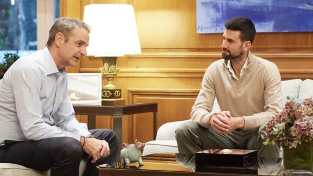 Ο Νόβακ Τζόκοβιτς συνάντησε τον Κυριάκο Μητσοτάκη στο Μέγαρο Μαξίμου