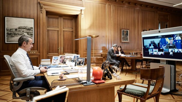 Κυριάκος Μητσοτάκης: Συμμετείχε στην έκτακτη τηλεδιάσκεψη της ΕΕ για την Ουκρανία