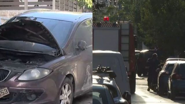 Πλάνα από το αυτοκίνητο του σωφρονιστικού υπαλλήλου στη Νίκαια – H χειροβομβίδα είναι αμυντικού τύπου και έχει μεγάλη εμβέλεια