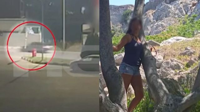 Φρίκη στη Σαλαμίνα: Η στιγμή που η 46χρονη φεύγει με το αμάξι από το σπίτι της πεθεράς της αφού τη δολοφόνησε