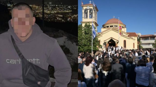 Χαλκίδα: Θλίψη στην κηδεία του 20χρονου Μάριου – Οι φίλοι του ντυμένοι στα λευκά