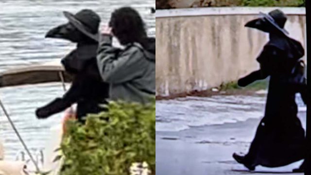 Μυστήριο στο Πόρτο Ράφτη: Παράξενος τύπος κυκλοφορεί με μαύρη στολή και… ράμφος (video)