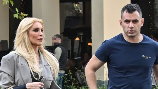 Κατερίνα Καινούργιου – Παναγιώτης Κουτσουμπής: Ερωτευμένοι στο κέντρο της Αθήνας (Φωτογραφίες)