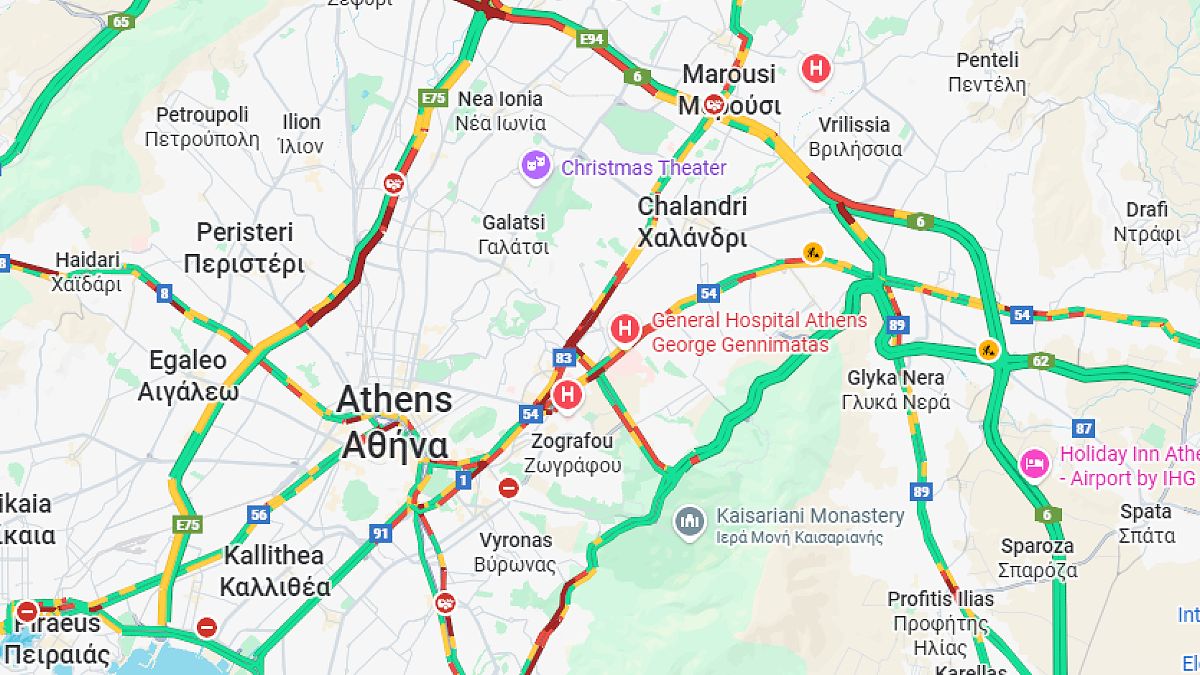Κίνηση 12/12: Χάος στην Κηφισίας μετά από τροχαίο στο ύψος του Χαλανδρίου – «Μπλοκαρισμένος» ο Κηφισός