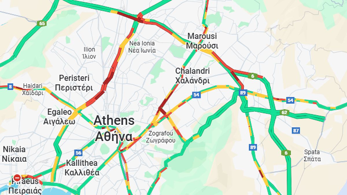 Κίνηση 19/12: Κυκλοφοριακό χάος σε Κηφισό και Λ. Αθηνών – Πού αλλού εντοπίζονται προβλήματα