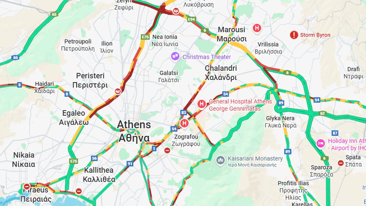 Κίνηση 8/12: «Φρακαρισμένος» ο Κηφισός από νωρίς – Πού αλλού εντοπίζονται προβλήματα