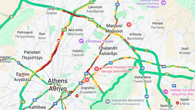 Κίνηση 9/12: «Βουλιάζει» ο Κηφισός – Καθυστερήσεις στην Αττική Οδό