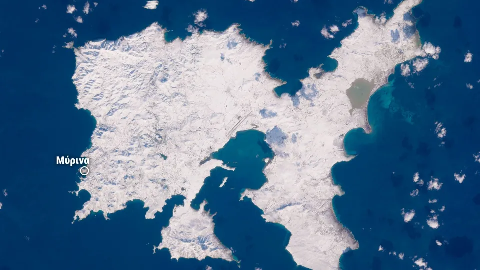 εικόνα της Λήμνου από τον Sentinel-2