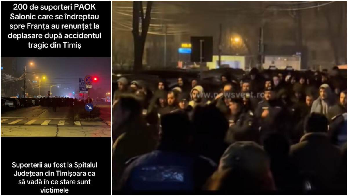 Μια ασπρόμαυρη λαοθάλασσα έξω από το νοσοκομείο στη Ρουμανία: 200 οπαδοί του ΠΑΟΚ στο πλευρό των θυμάτων της τραγωδίας