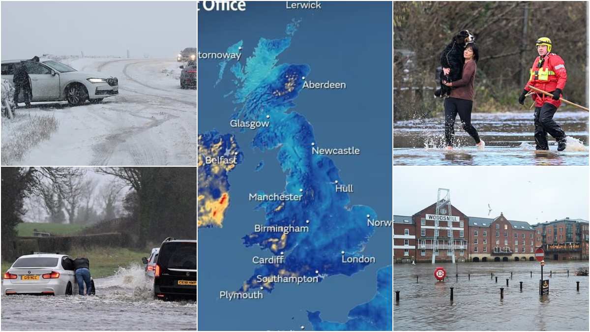Κόκκινος δυναγερμός στη Βρετανία: Η καταιγίδα Τσάντρα «βουλιάζει» το Νησί – Ιστορικό ρεκόρ πλημμυρών, χιόνια και χάος στις μεταφορές