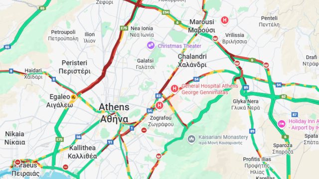 Κίνηση 12/1: «Κολλημένος» από νωρίς ο Κηφισός –  Προβλήματα σε Μεσογείων και Αττική Οδό