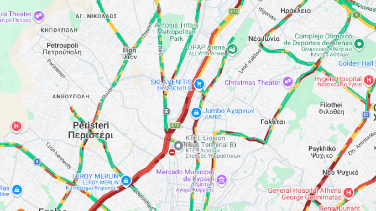 Κίνηση 29/1: Σημειωτόν στον Κηφισό λόγω της βροχής  – Καθυστερήσεις και στο κέντρο της Αθήνας
