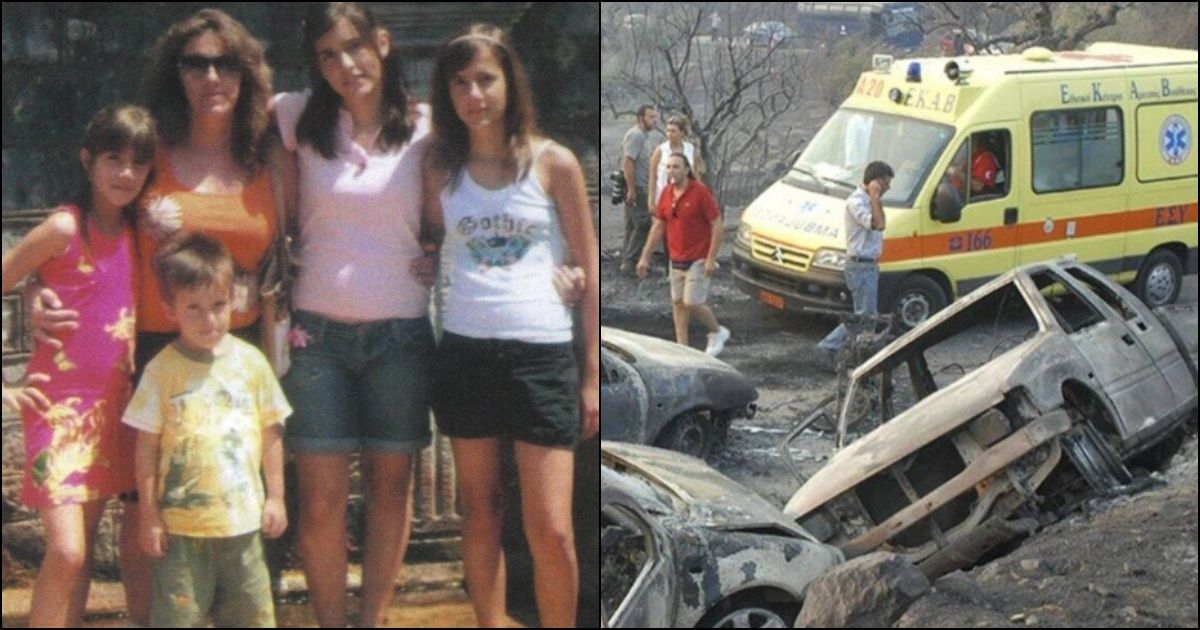 H Αθανασία Παρασκευοπούλου με την οικογένειά της