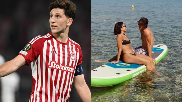 Ο MVP του Ολυμπιακού είχε την πανέμορφη σύντροφό του στην εξέδρα! (ΦΩΤΟ)