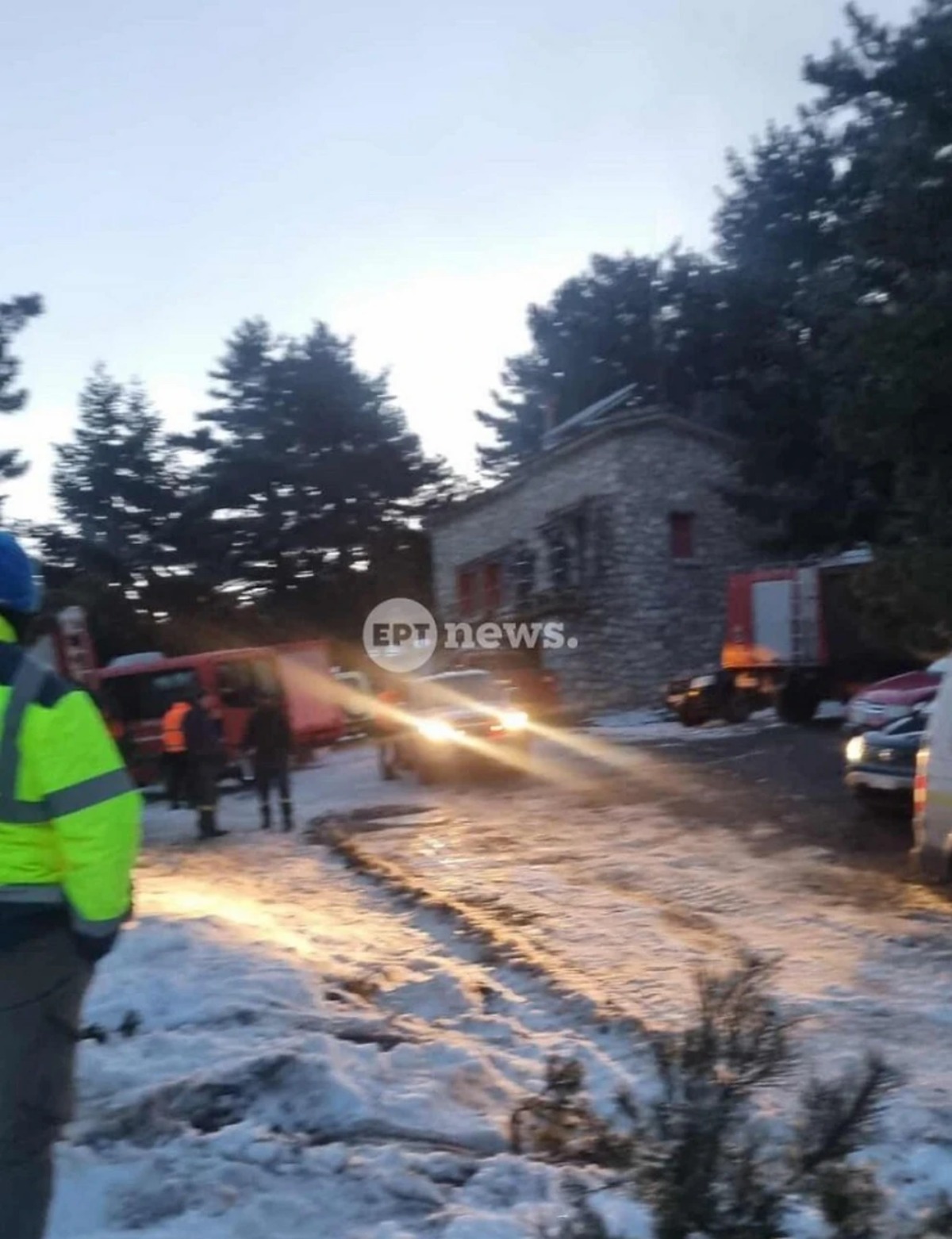 Εικόνα από την επιχείρηση διάσωσης των ορειβατών στον Ταΰγετο