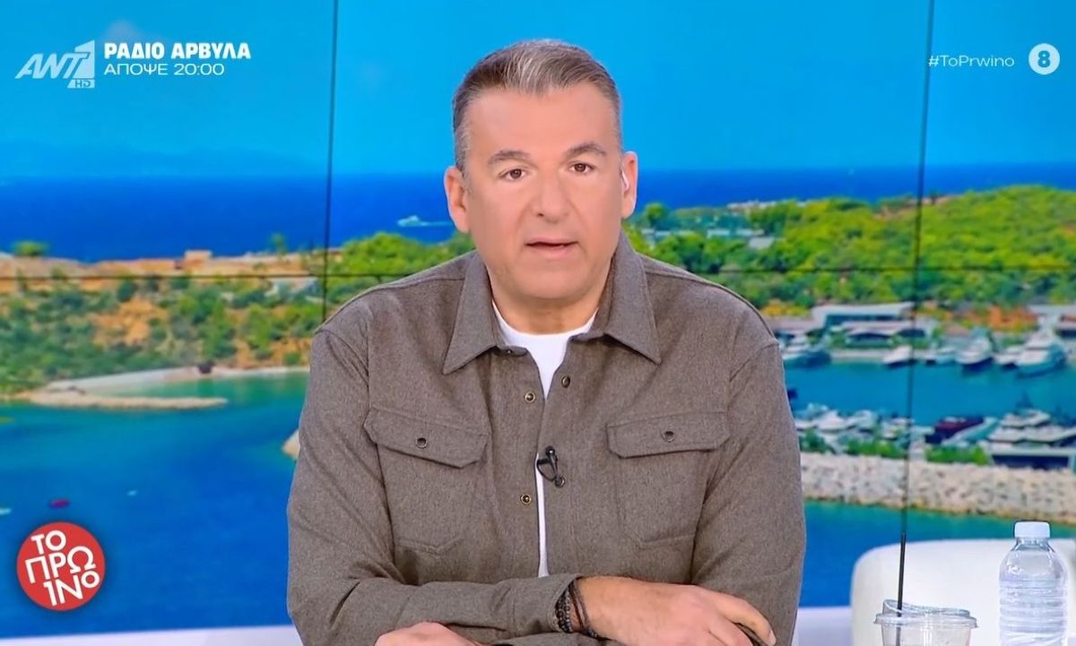 Ο Γιώργος Λιάγκας κατά τη διάρκεια του ξεσπάσματός του κατά της Μαρίας Καρυστιανού