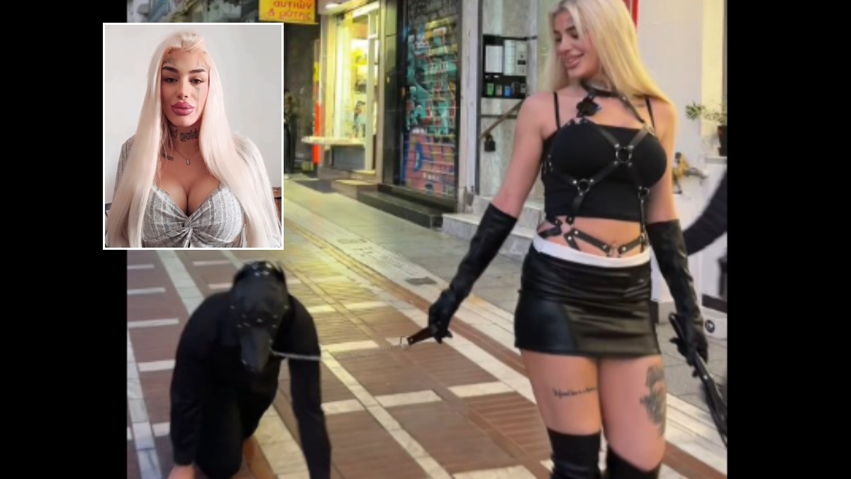 Το μοντέλο που πήγε βόλτα τον σύντροφό της με λουρί δηλώνει: «Μη ζηλεύετε που δεν έβγαλα εσάς»