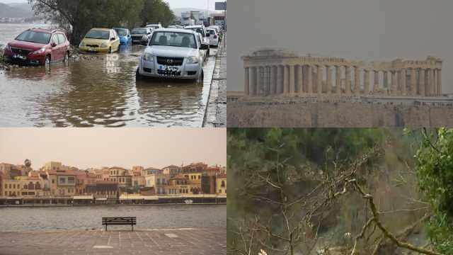 Συναγερμός στη χώρα: Αφρικανική σκόνη «έκρυψε» την Ακρόπολη, 10 μποφόρ στη Χίο και δρόμοι «κομμένοι» στα Τζουμέρκα