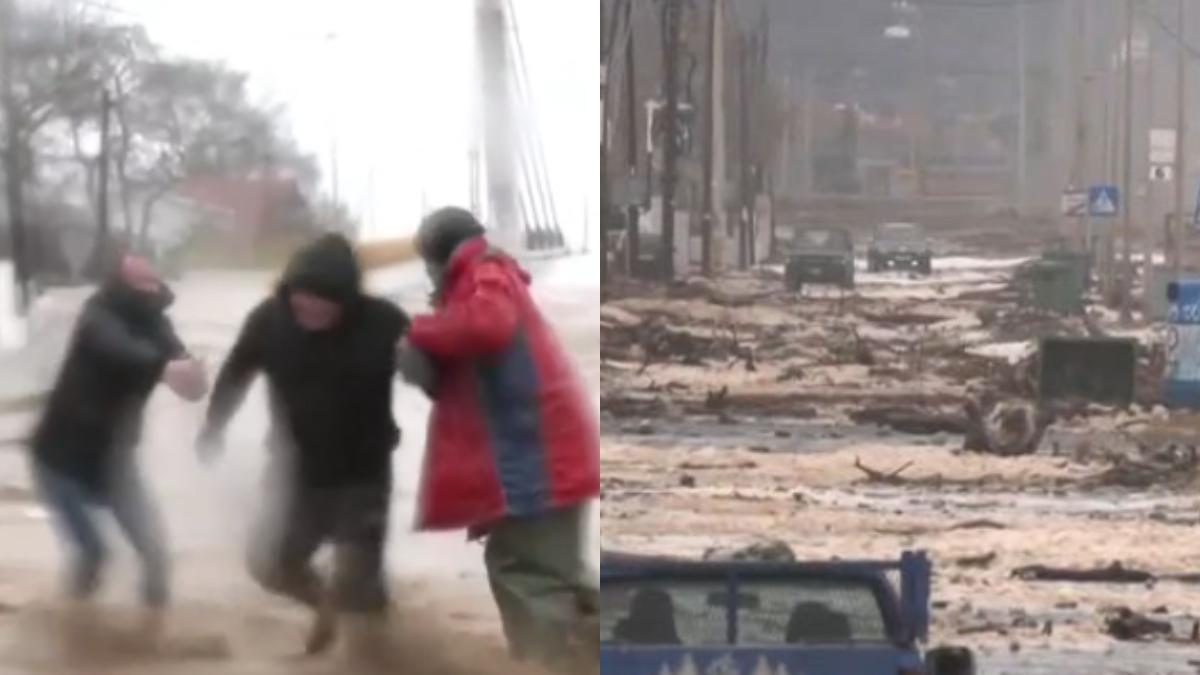 Εικόνες καταστροφής στον Αγιόκαμπο λόγω της κακοκαιρίας